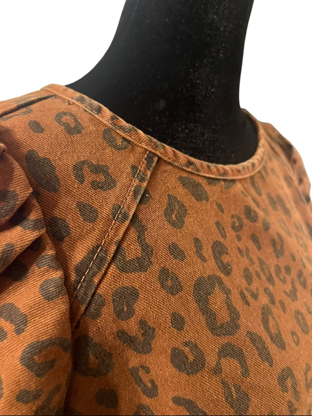 Universal Thread Brown Leopard Print Mini Dress Size 4 - Picture 5 of 8